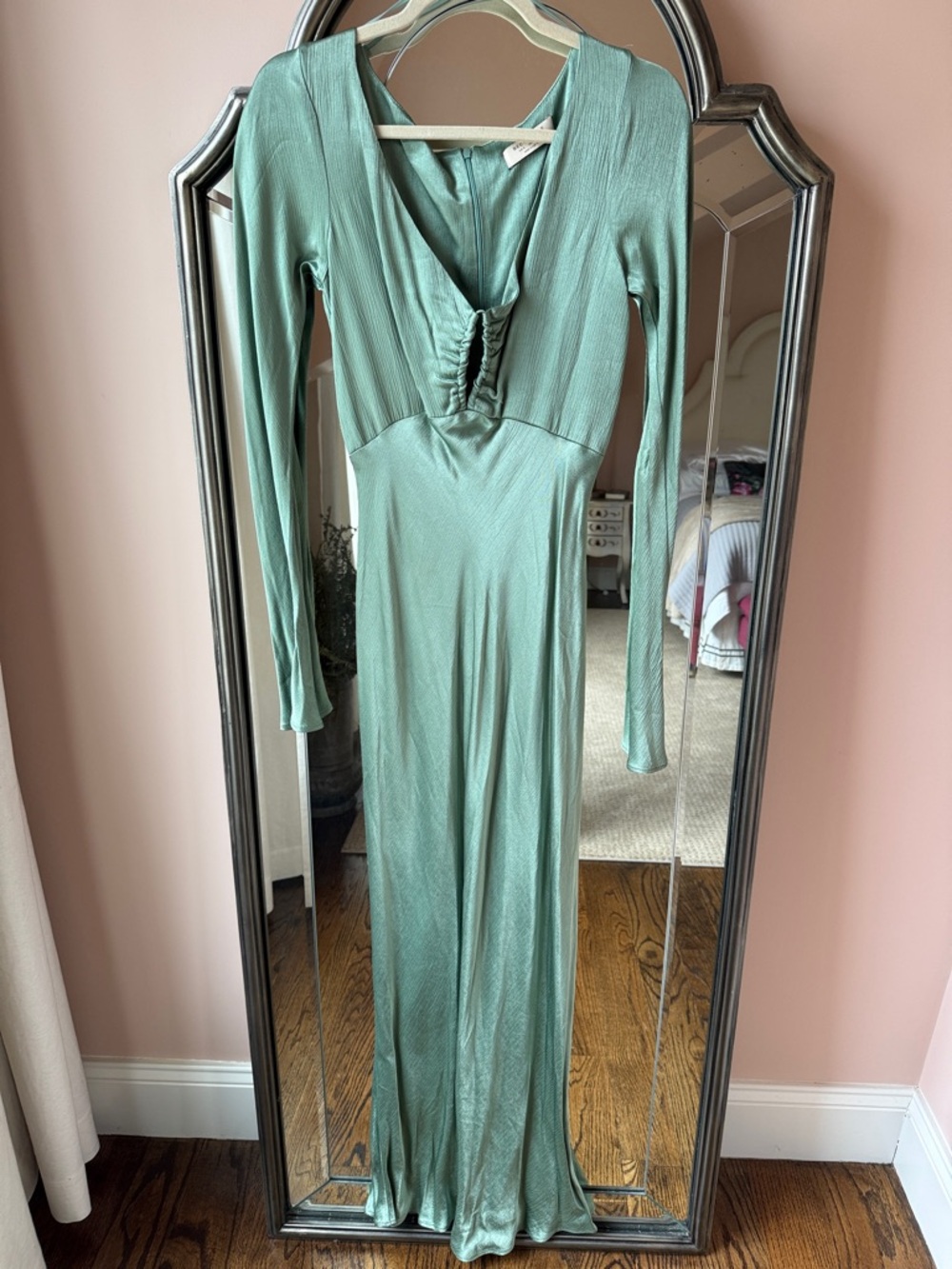 Bec & Bridge Sage Green Long Sleeve Maxi Dress